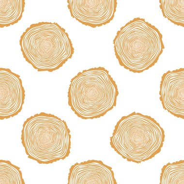 Ağaç halkaları sorunsuz vektör desen.