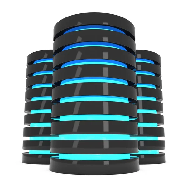 Futuristic server hard disk and database or battery cell. — Stock Photo, Image