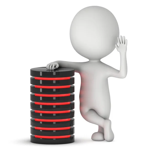 미래 서버 하드 디스크 및 데이터베이스 또는 배터리 셀. — 스톡 사진