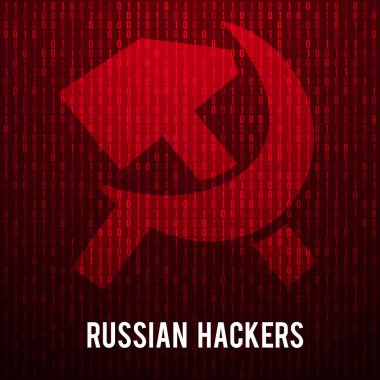 Rus hacker. Soyut matris arka plan