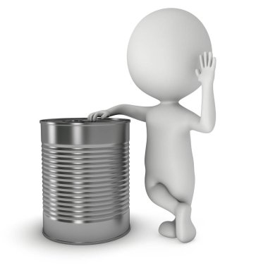 Adam stand konserve 3d render yakınındaki