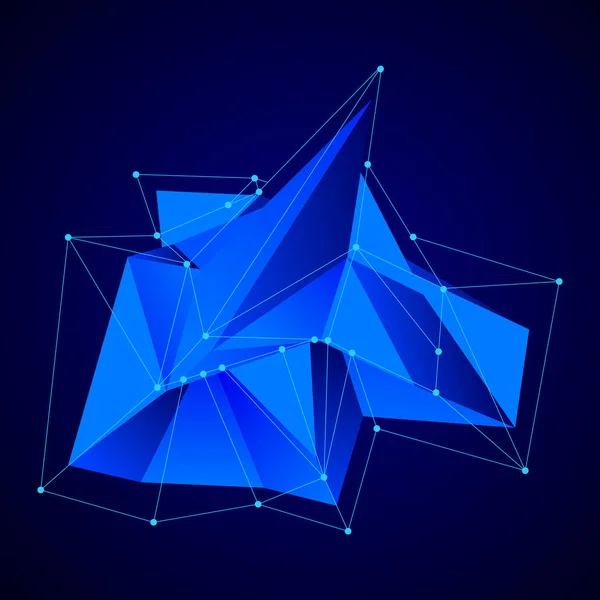 Elemento vectorial de geometría de polígono bajo — Vector de stock