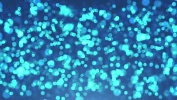 Abstract bokeh blue particles — Stock Video