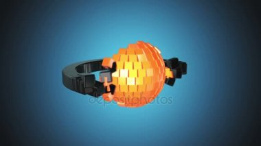 Küpleri blok. Büyük veri kavramı montaj.