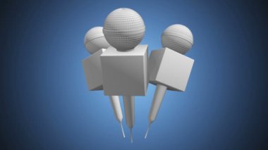 Boş mikrofon. 3D render
