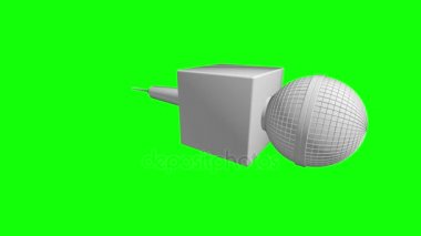 Boş mikrofon. 3D render