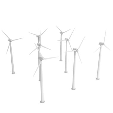 Rüzgar Türbini 3d render