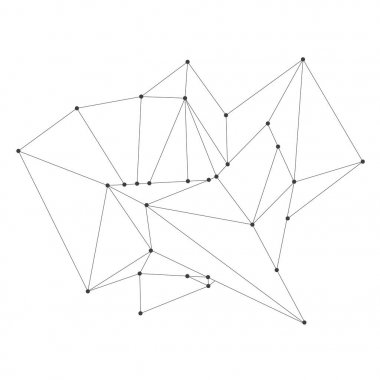 Düşük çokgen geometrisi vektör öğesi