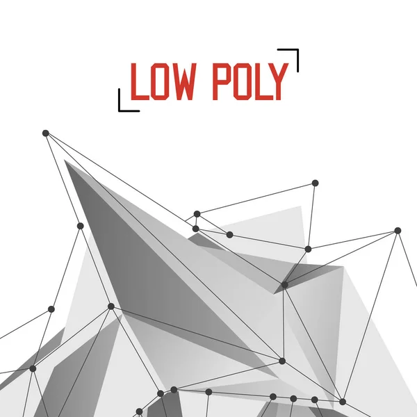 Niedriger Polygon-Geometrie-Vektorhintergrund — Stockvektor