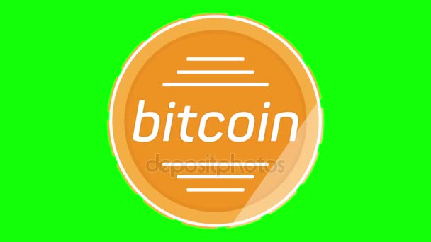 Cripto currency Bitcoin coin — Stock Video