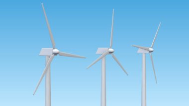 Animasyon iplik Rüzgar türbinleri döngü sorunsuz imkanı