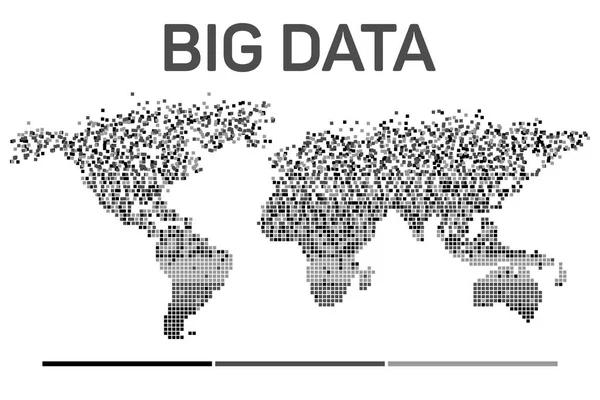 Big data visualização de fundo vetor . —  Vetores de Stock