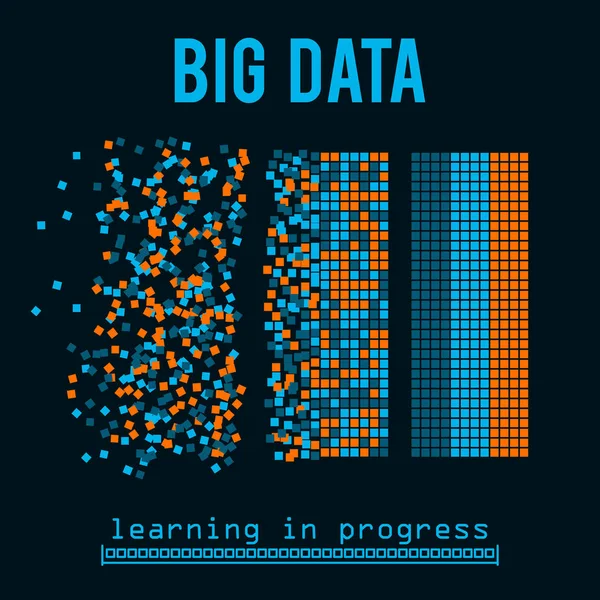 Big data visualização de fundo vetor . —  Vetores de Stock