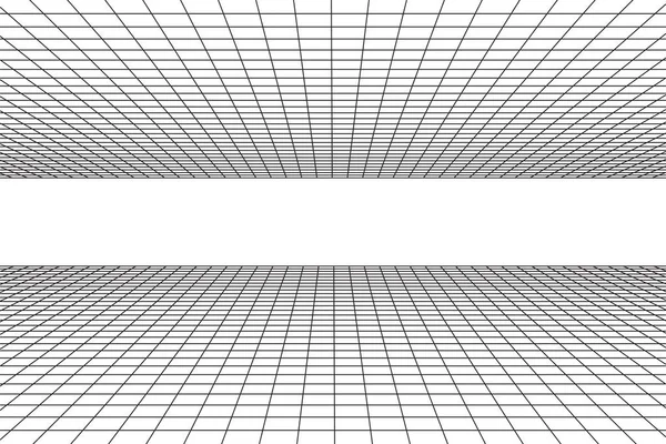Плоскость сетки с горизонтальной линией — стоковый вектор