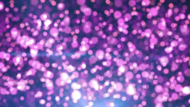 Абстрактные боке-фиолетовые частицы — стоковое видео