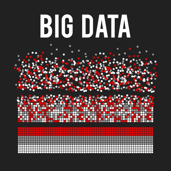 Big data visualisatie vector achtergrond. — Stockvector