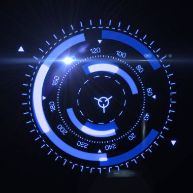 Fütüristik Hud hedef Ux UI arabirimi.