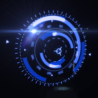 Fütüristik Hud hedef Ux UI arabirimi.