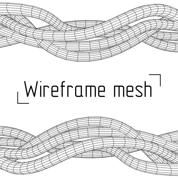 Baixo poli veia ou fio wireframe malha fundo . — Vetor de Stock