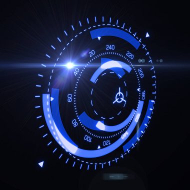 Fütüristik Hud hedef Ux UI arabirimi.