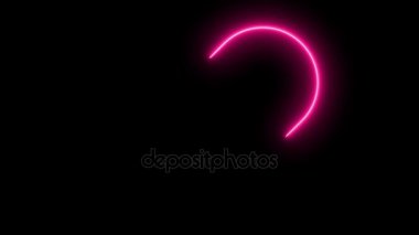 Parlak neon işareti kalp.