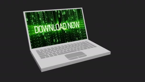 Download şimdi matris etkisi laptop — Stok video