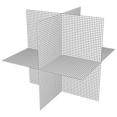 Tel kafes kafes uçak eksen