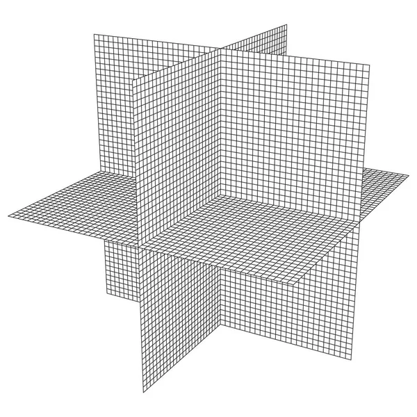 线框网格平面轴 — 图库矢量图片