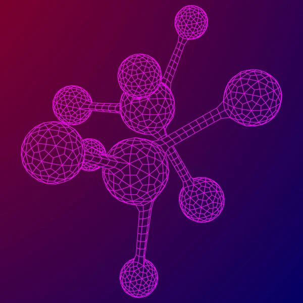 Lijn pictogram-molecuul — Stockvector