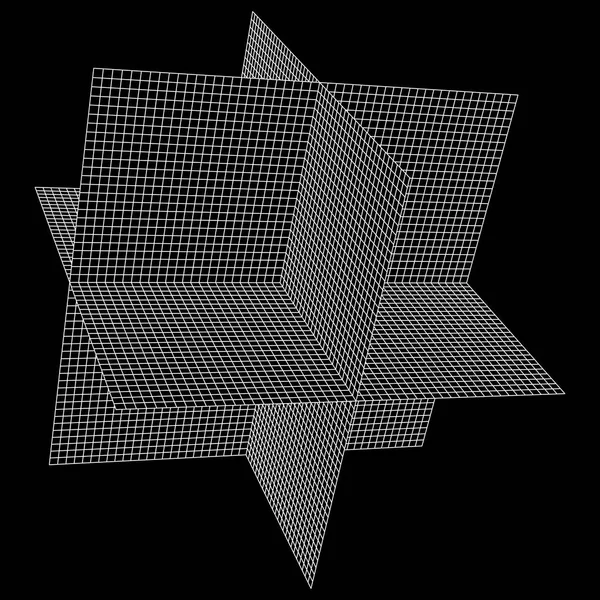 Eje plano de malla Wireframe — Archivo Imágenes Vectoriales