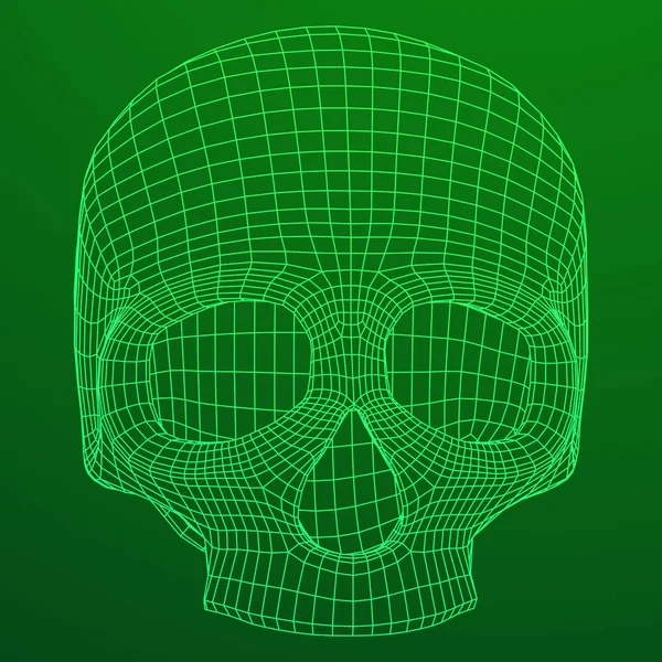 Kafatası eski bir ahşap oymalı ya da oymalı şekilde çizilmiş