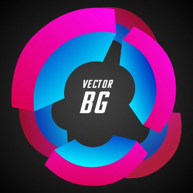 Soyut teknoloji yuvarlak arka plan