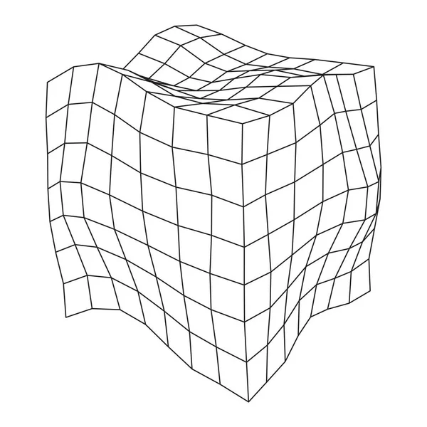 Caja de ruido de malla Wireframe — Archivo Imágenes Vectoriales
