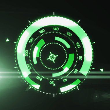 Fütüristik Hud hedef Ux UI arabirimi.