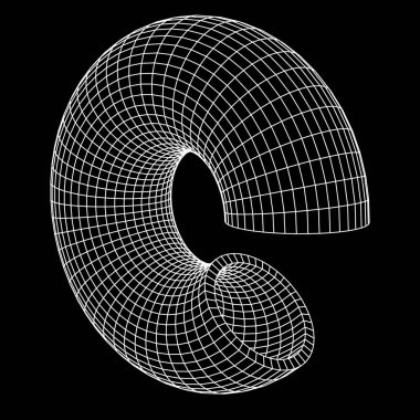 Soyut tel kafes torus dilim poğaça.