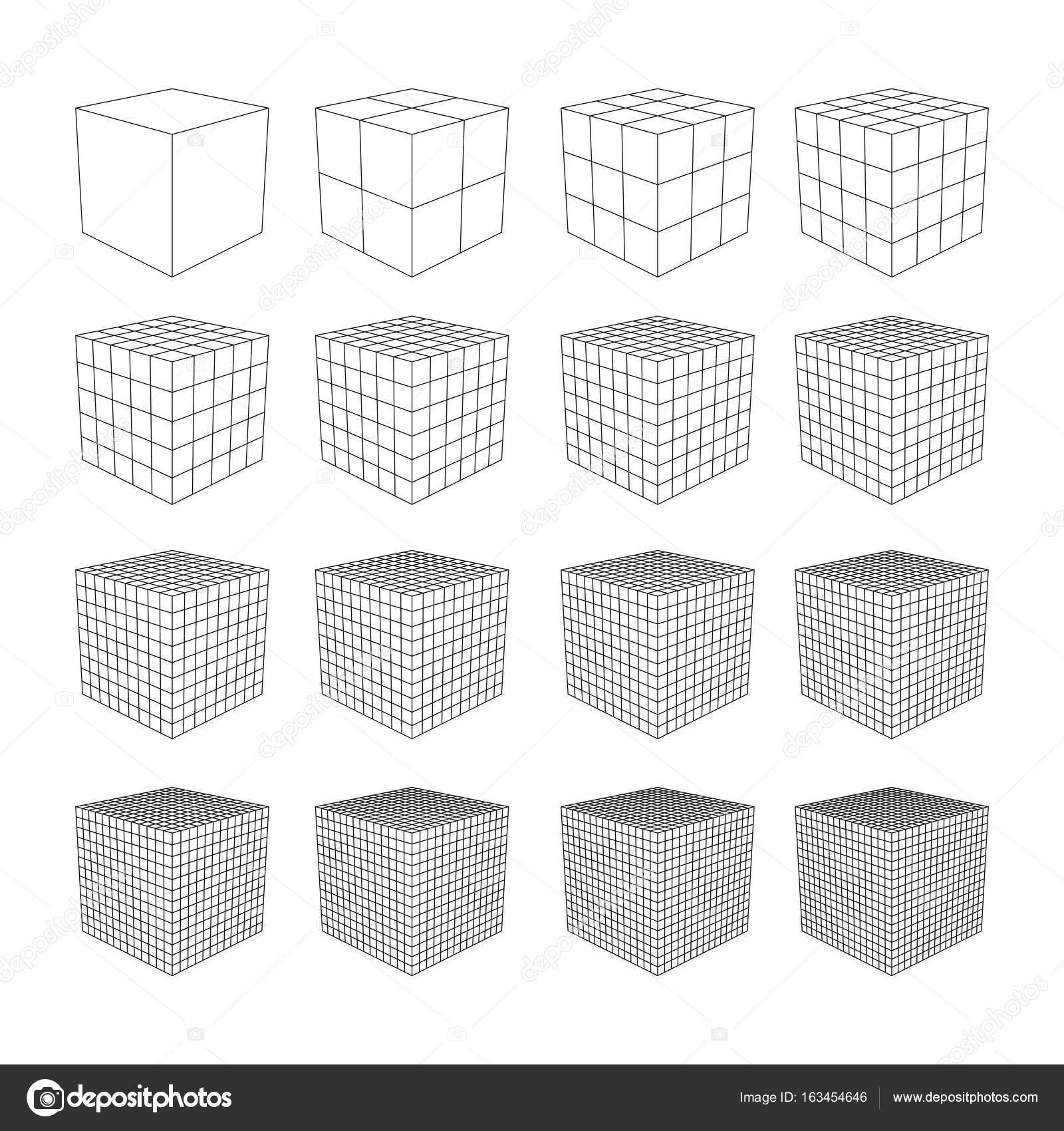 Wireframe Mesh Cube. Stock Vector Image by ©newb1 #163454646