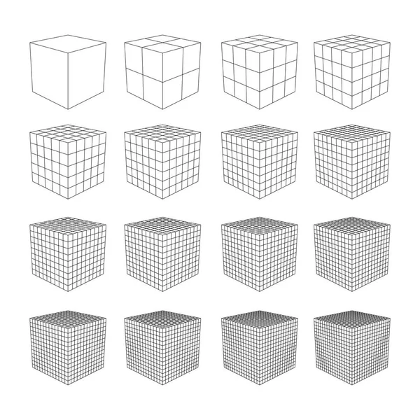 Проводной куб Меш . — стоковый вектор