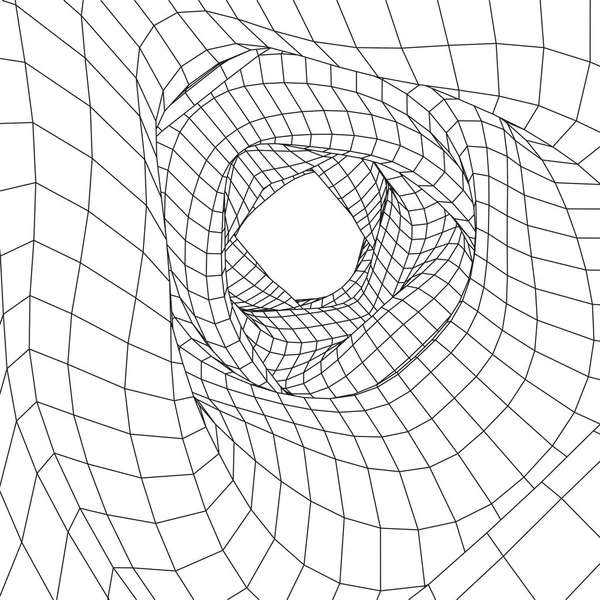 Model szkieletowy siatki ekologiczne tube — Wektor stockowy