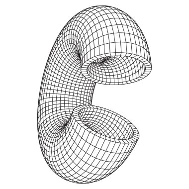 Soyut tel kafes torus dilim poğaça.