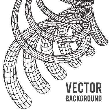 Düşük Poli damar veya tel tel kafes kafes arka plan.