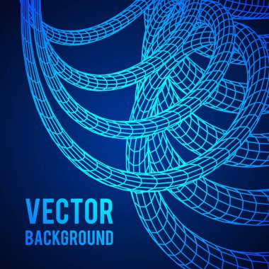 Düşük Poli damar veya tel tel kafes kafes arka plan.