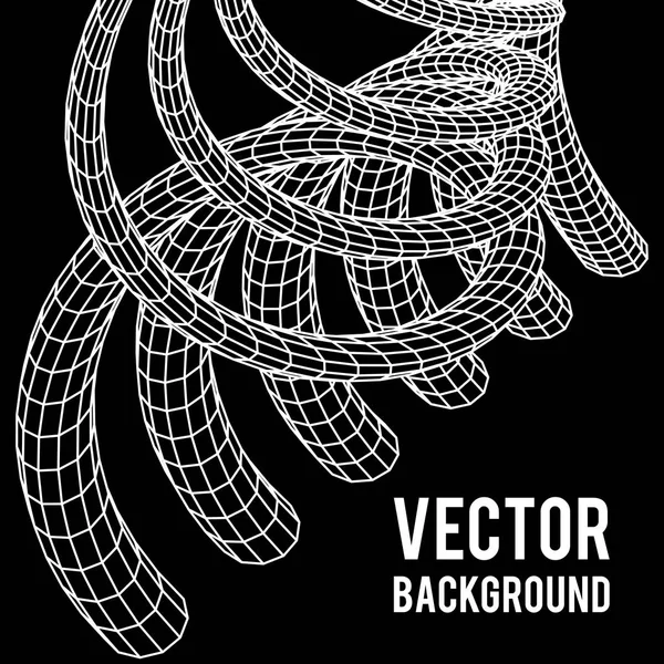 Low poly vein or wire wireframe mesh background. — Stock Vector