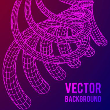 Düşük Poli damar veya tel tel kafes kafes arka plan.