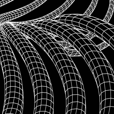 Düşük Poli damar veya tel tel kafes kafes arka plan.