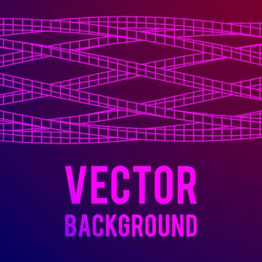 Düşük Poli tel kafes kafes arka plan.