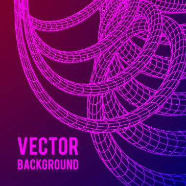 Düşük Poli damar veya tel tel kafes kafes arka plan.