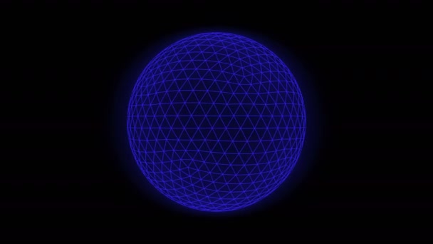 Sfera astratta wireframe — Video Stock