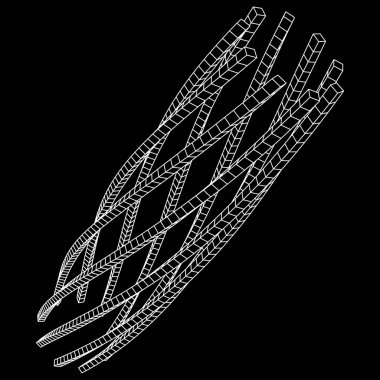 Düşük Poli tel kafes kafes arka plan.