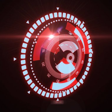 Fütüristik Hud hedef Ux UI arabirimi.