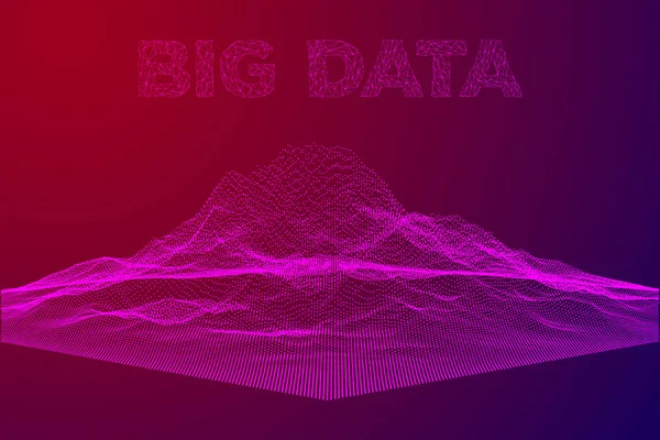Büyük veri görselleştirme vektör arka plan. — Stok Vektör